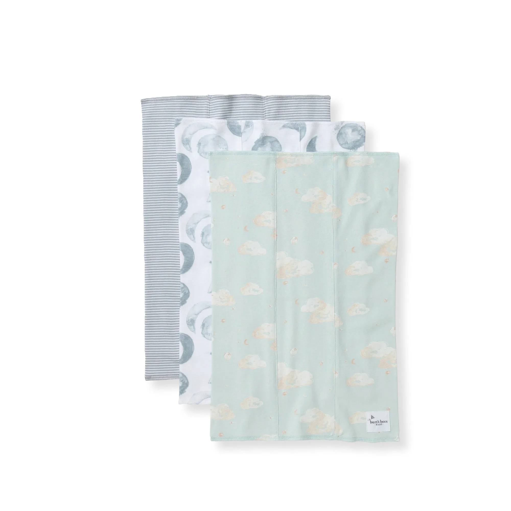 Hello Moon Bio-Baby-Spucktücher, 3er-Pack