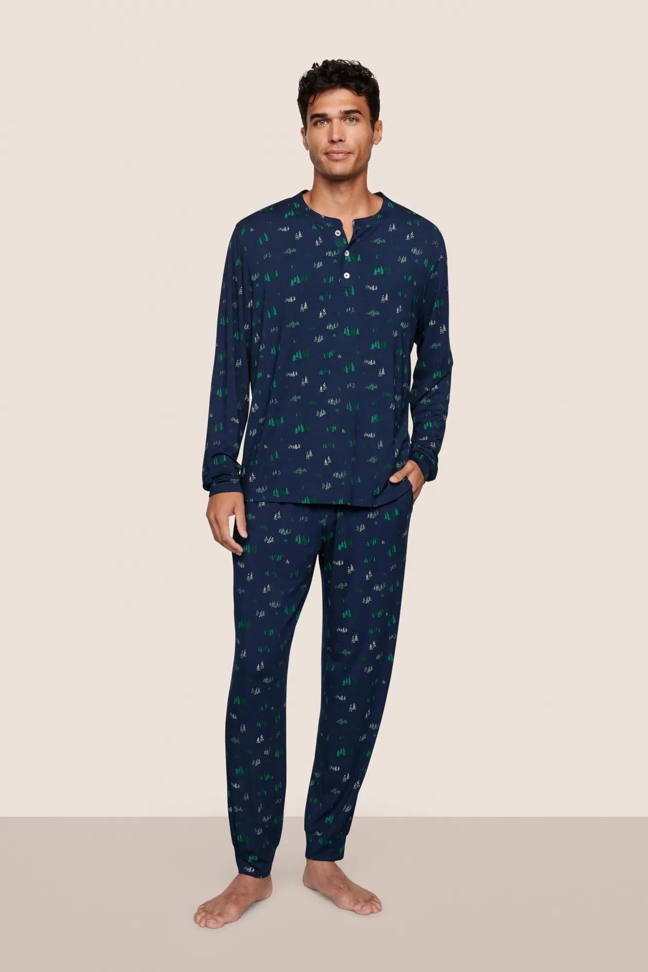 Henry Printed TENCEL™ Modal Long PJ Set