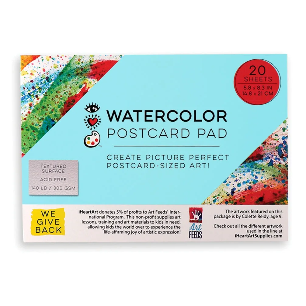 iHeartArt Watercolor Postcard Pad: What to Paint and How