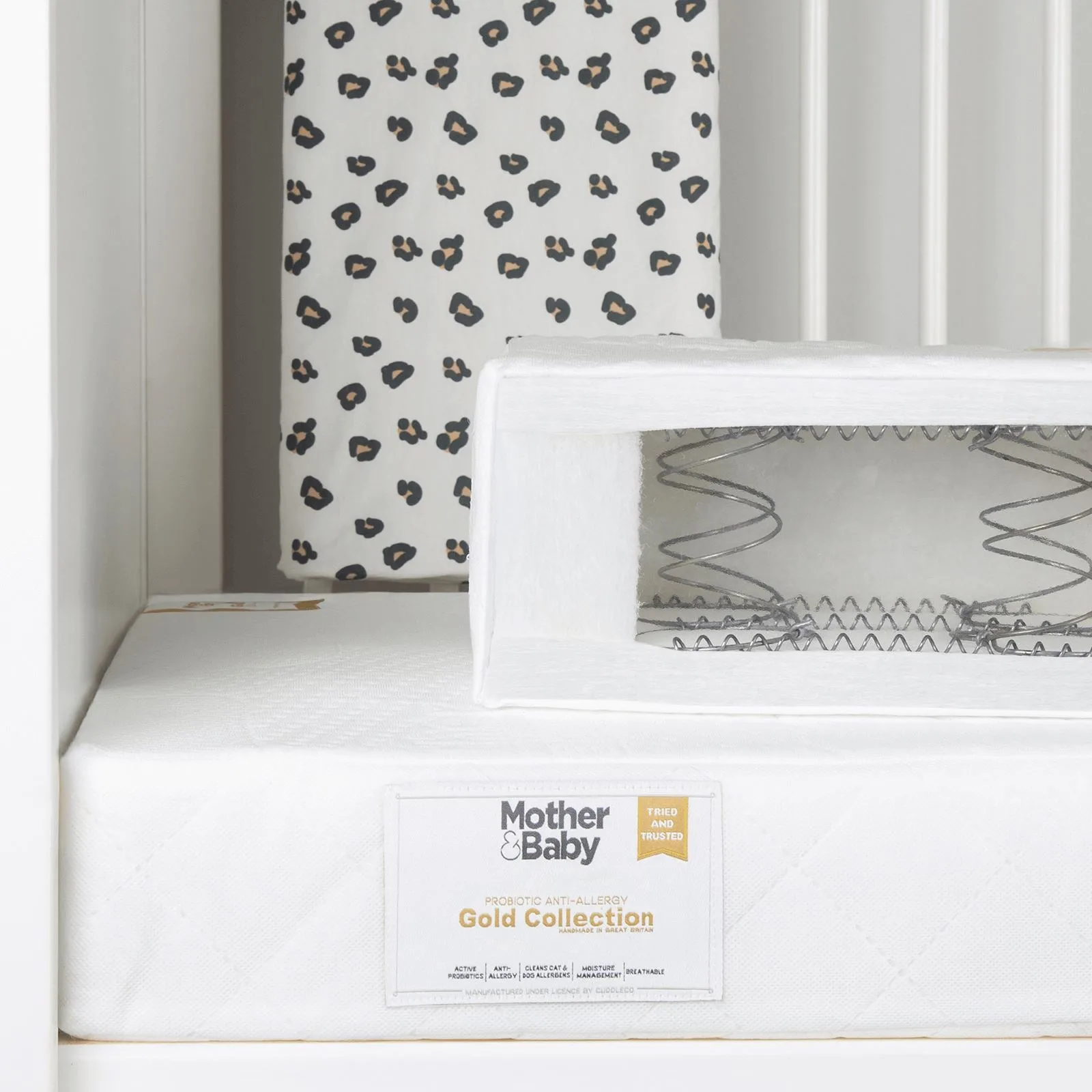 Mother&Baby Rose Gold Anti-Allergy Sprung Cot Mattress 120 x 60cm