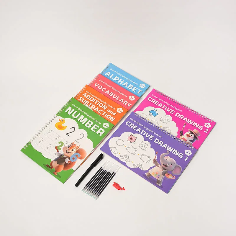 Montessori herbruikbare werkboeken (6 stuks): inhoud