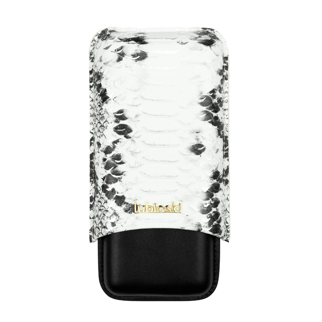 Lubinski CC-1008 Snakeskin 3-Cigar Case