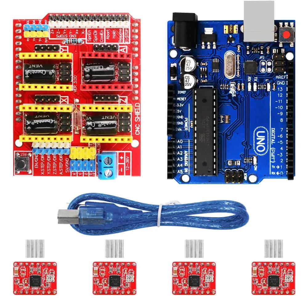 مجموعة لوحة توسعة CNC Shield V3.0 + UNO R3
