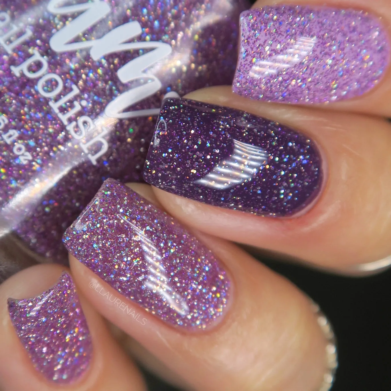 Royal Flush - Purple Holographic Reflective Glitter Nail Polish