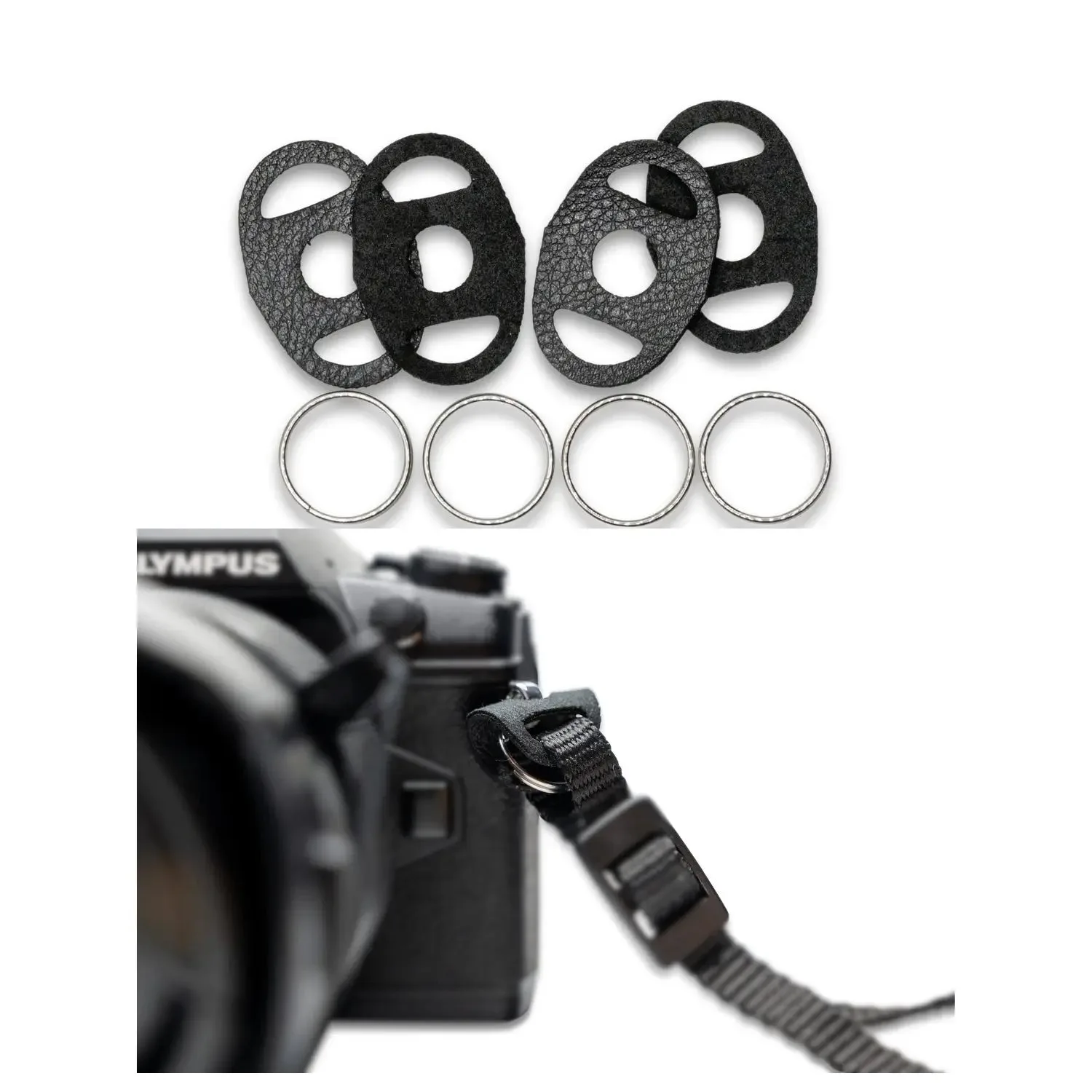 Camera Strap Connector Rings with Scratch Protection