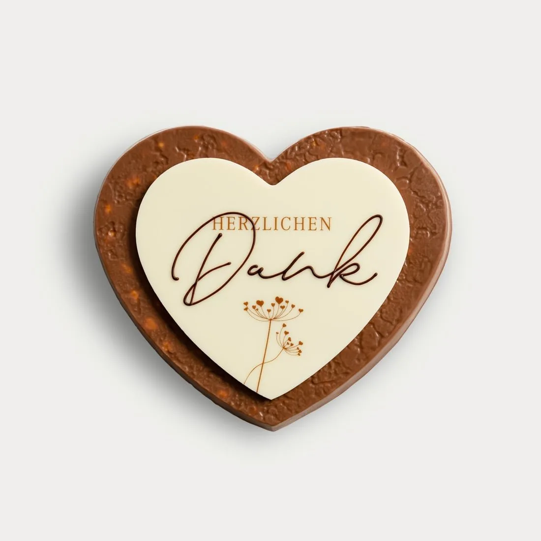 Corazón de chocolate fresco con gracias: significado y ocasiones