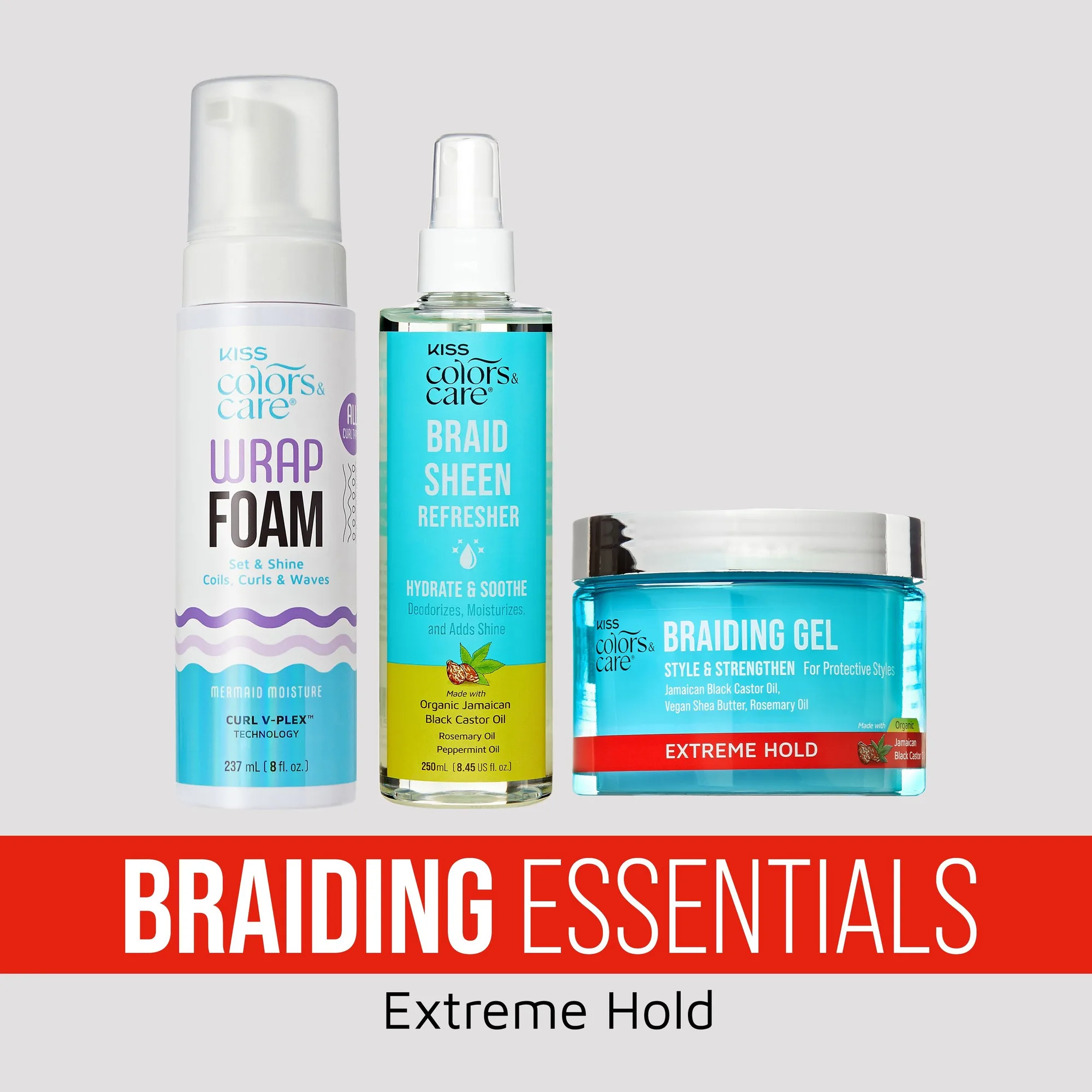 Kiss Colors & Care Braiding Essentials Bundle - Extremer Halt