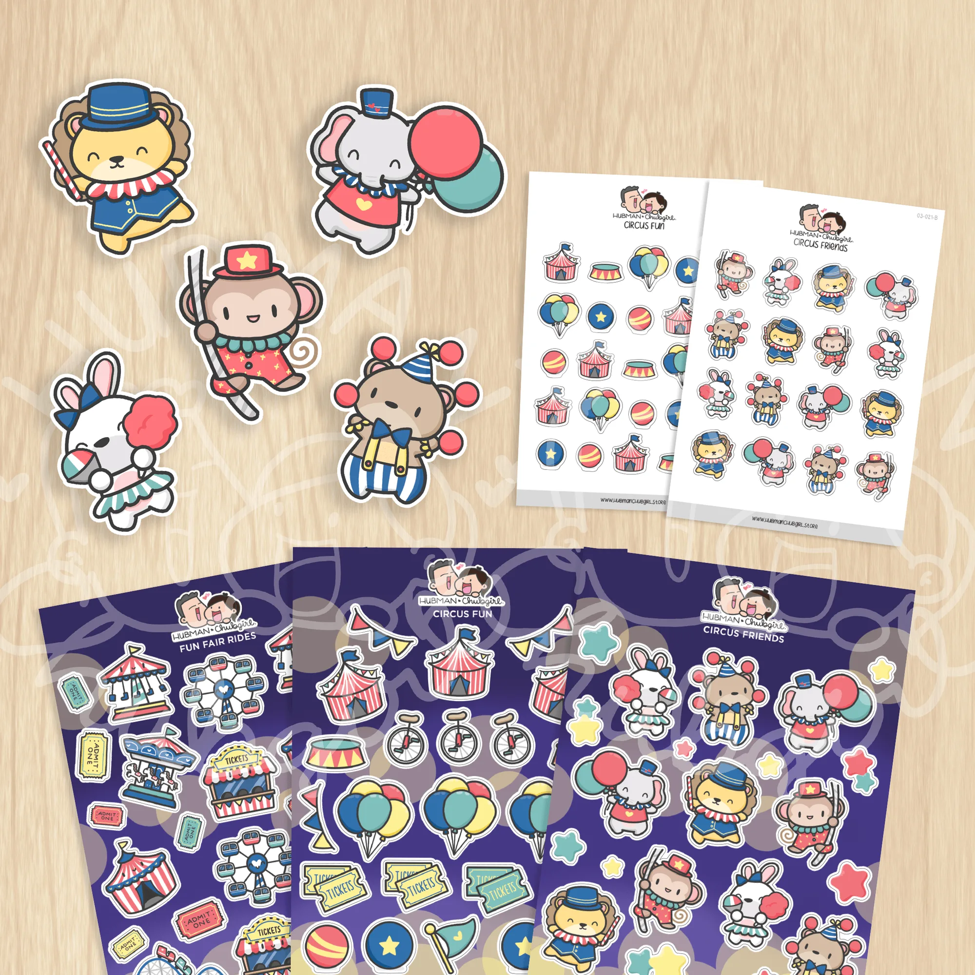 Circus Friends Sticker Set