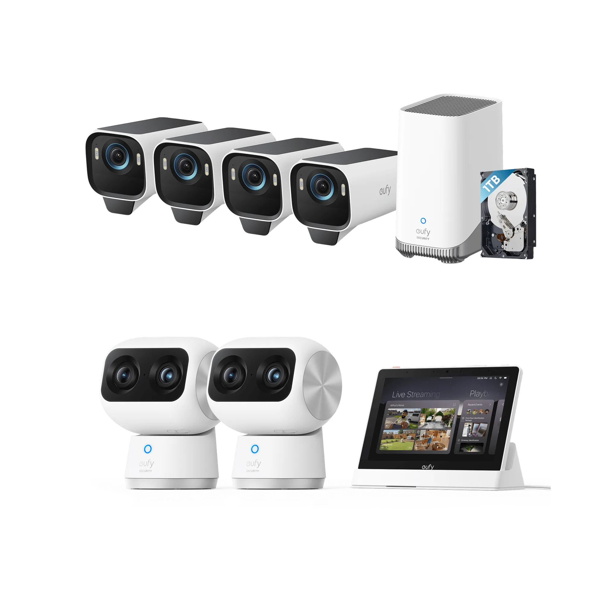 4K Protection Premium Bundle (Outdoor and Indoor, Up to 16 TB Storage, No Monthly Fee)
