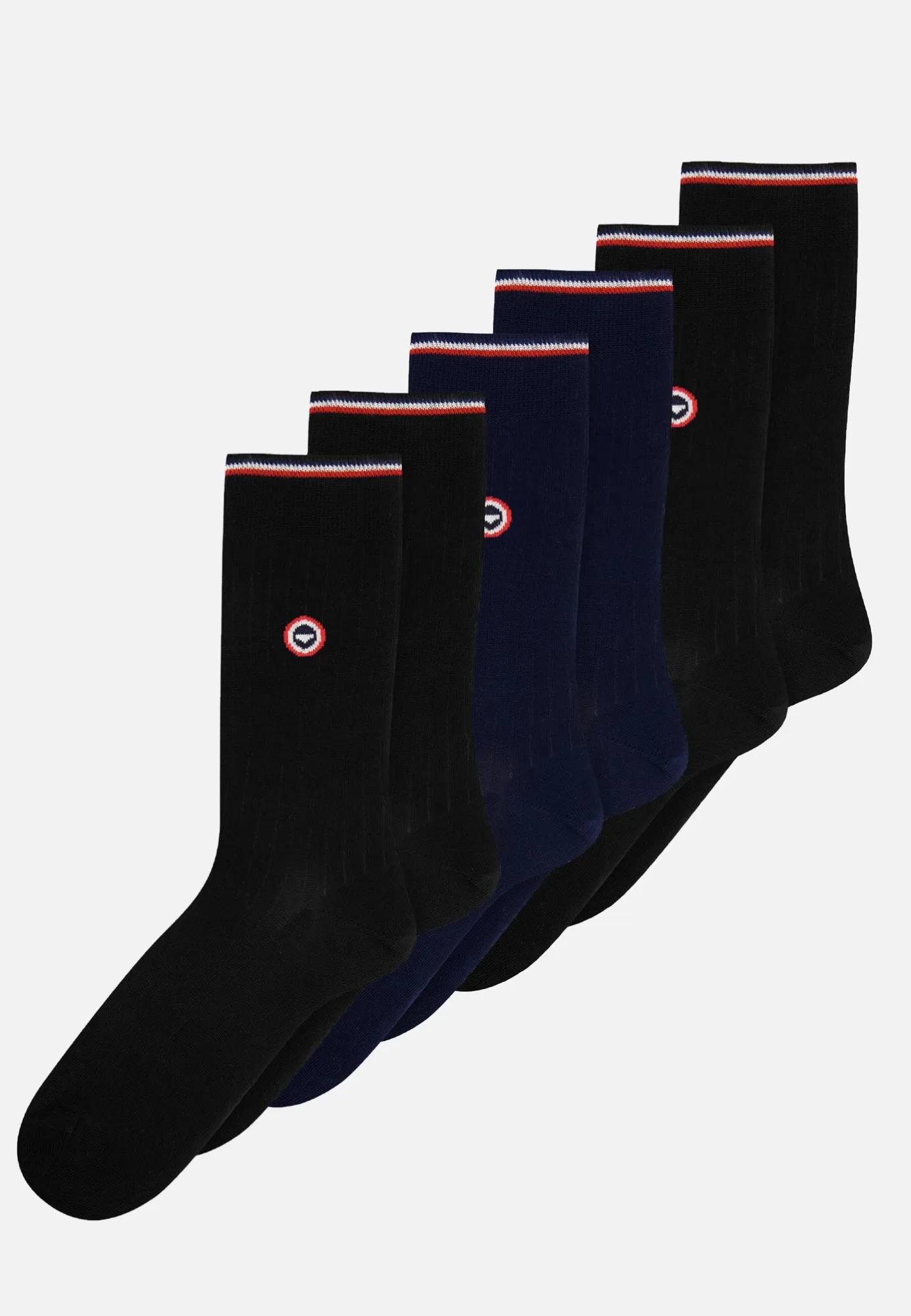 3er-Pack Socken Schwarz und Marineblau für den Alltag