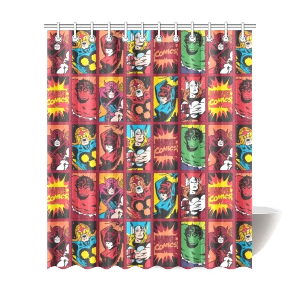 Papeis Marvel (3) Rideau de douche 72"x84"
