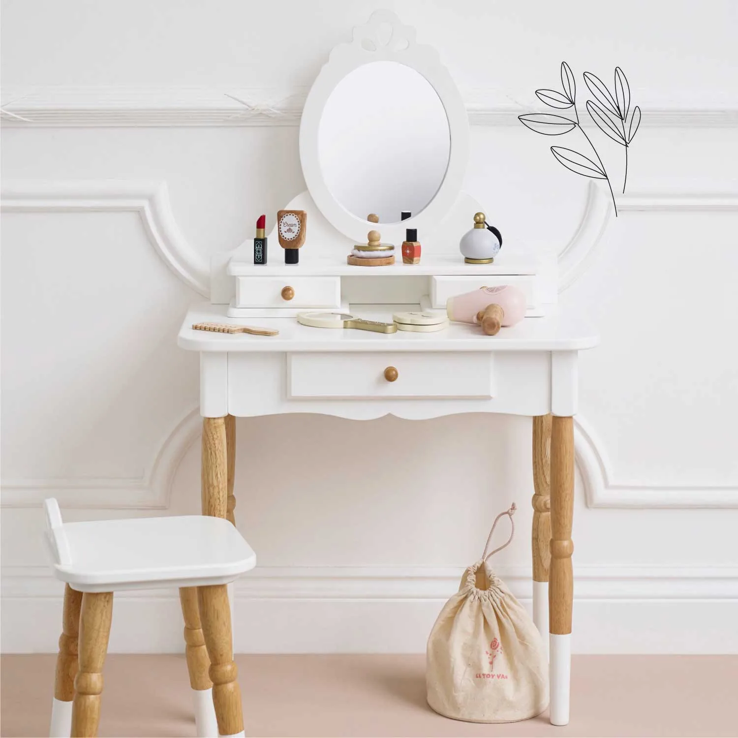 How to Set Up a Vanity Play Set for Kids