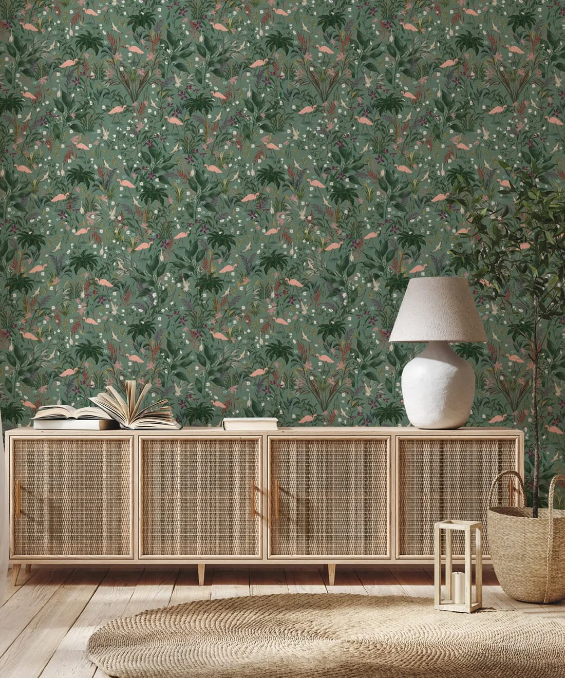 Papier peint Flamants roses sur mesure