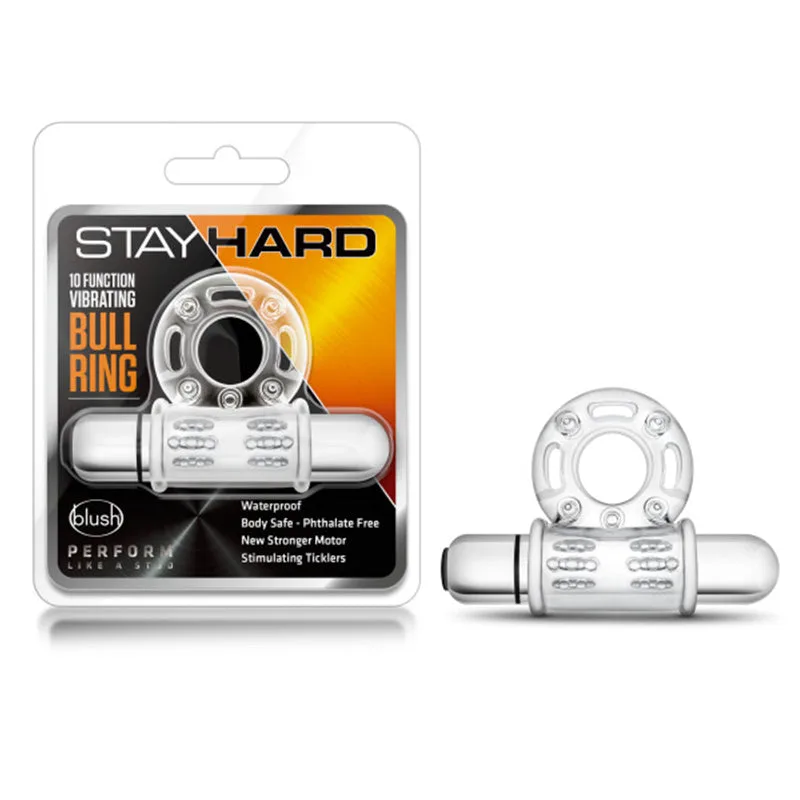 Anello Vibrante Stay Hard 10 Funzioni Trasparente