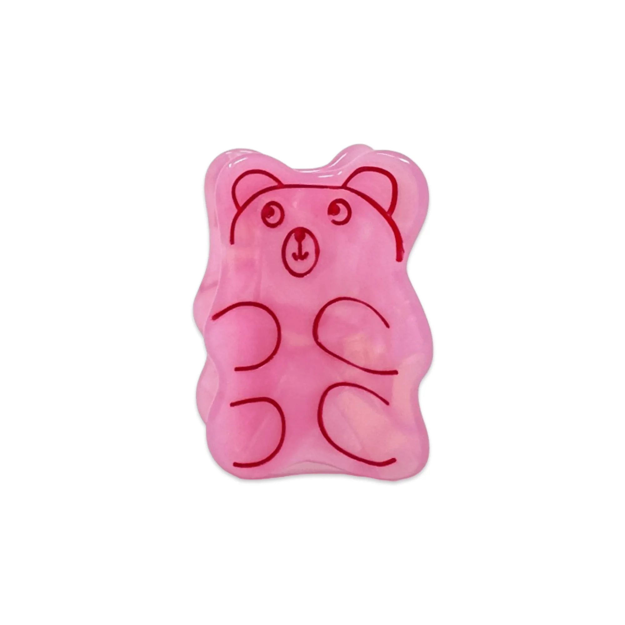Mini molletta per capelli a orsetto gommoso rosa