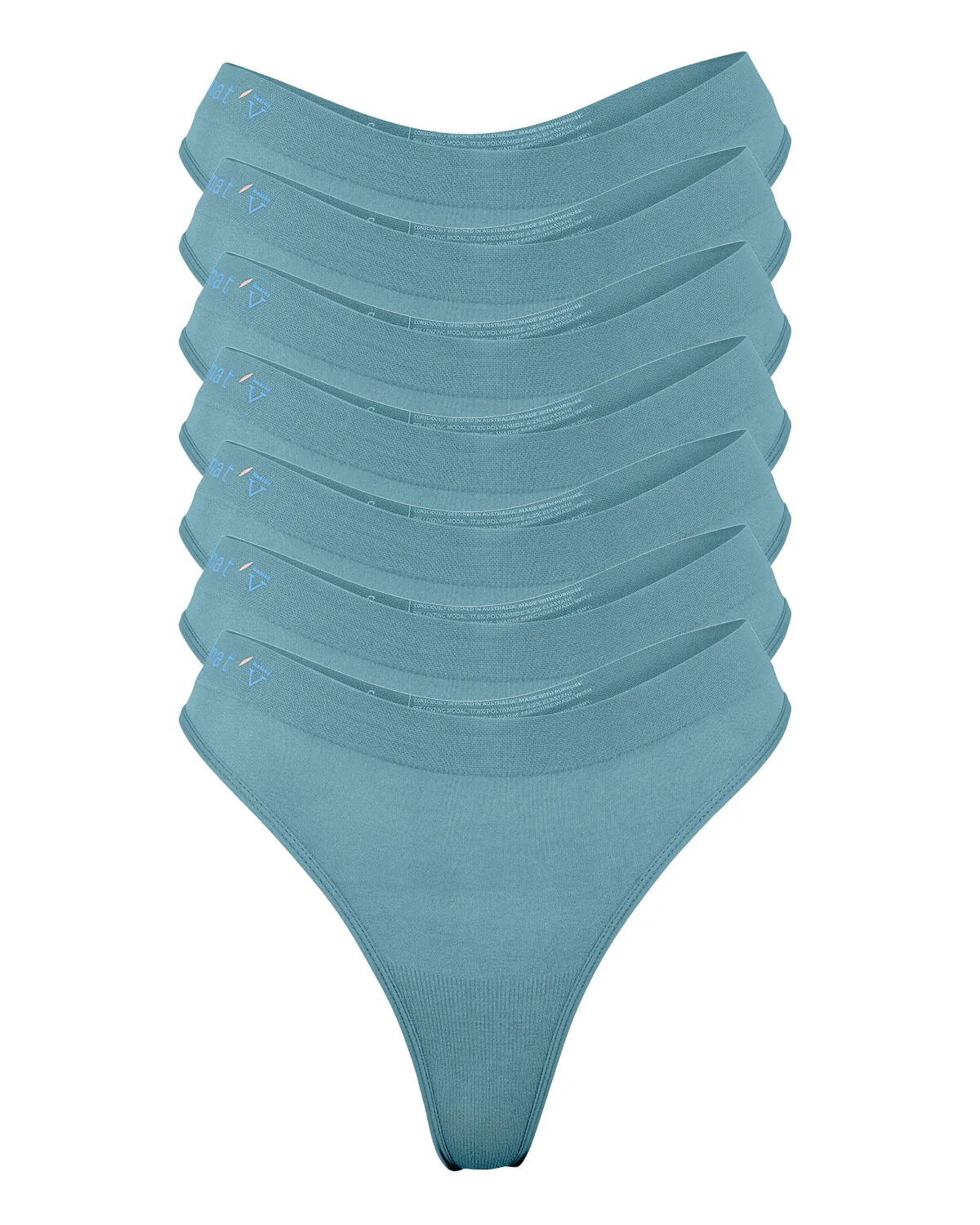 Cheeky Modal G-String Underwear 7 Pack - Blue