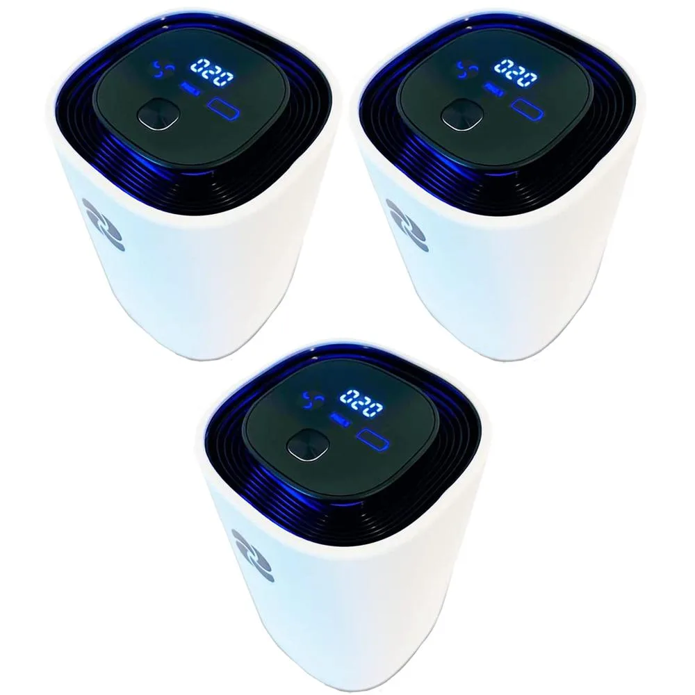 KIKI Pure Pro Personal Air Purifier/Ionizer - White (3-Pack)