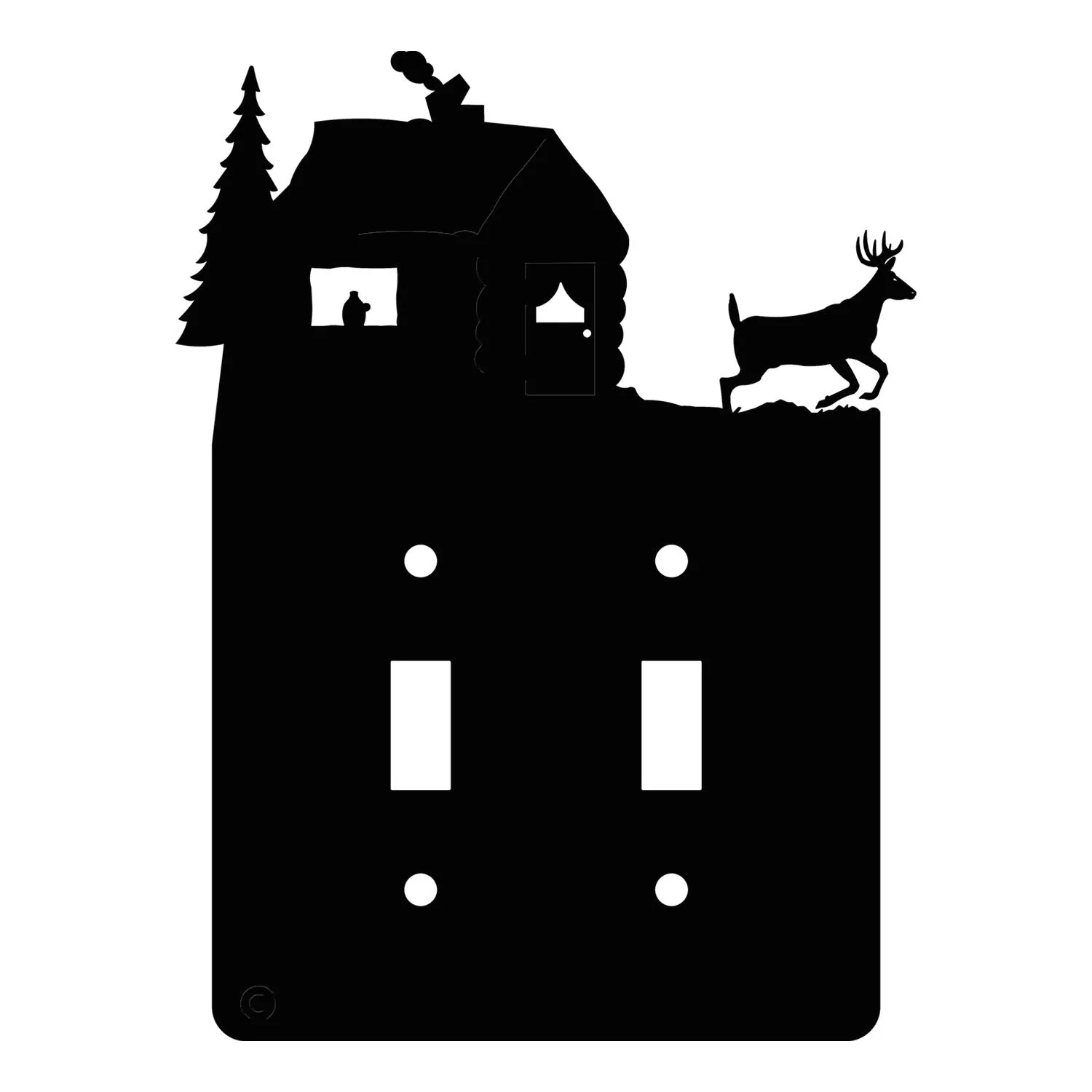 Deer & Cabin Wall Plate