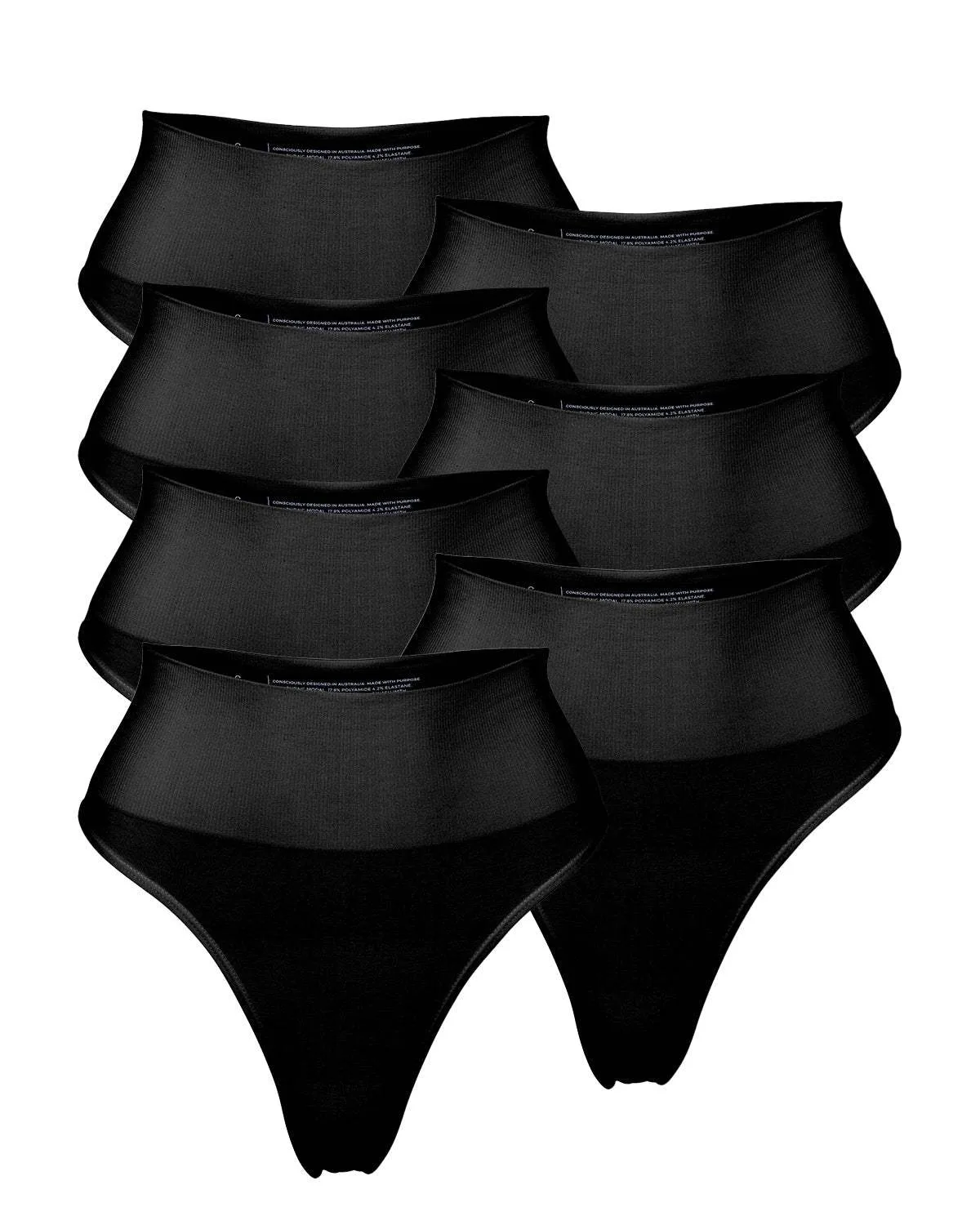 ChiChi Modal G-String Underwear 7 Pack - Black
