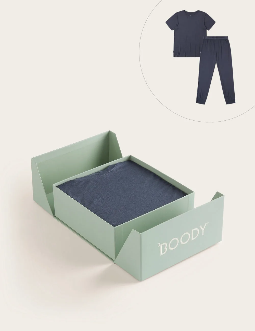 Set Giftbox - Men's Cuffed Sleep Pants & Men's Crew Neck T-Shirt - Storm