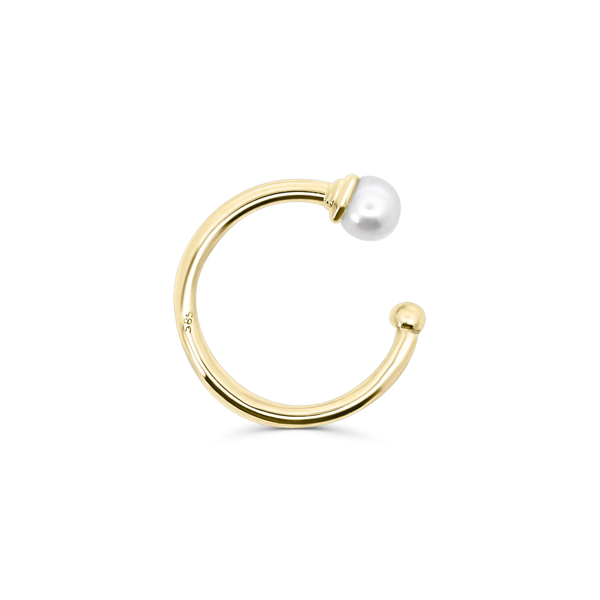 パール ピアス フープ