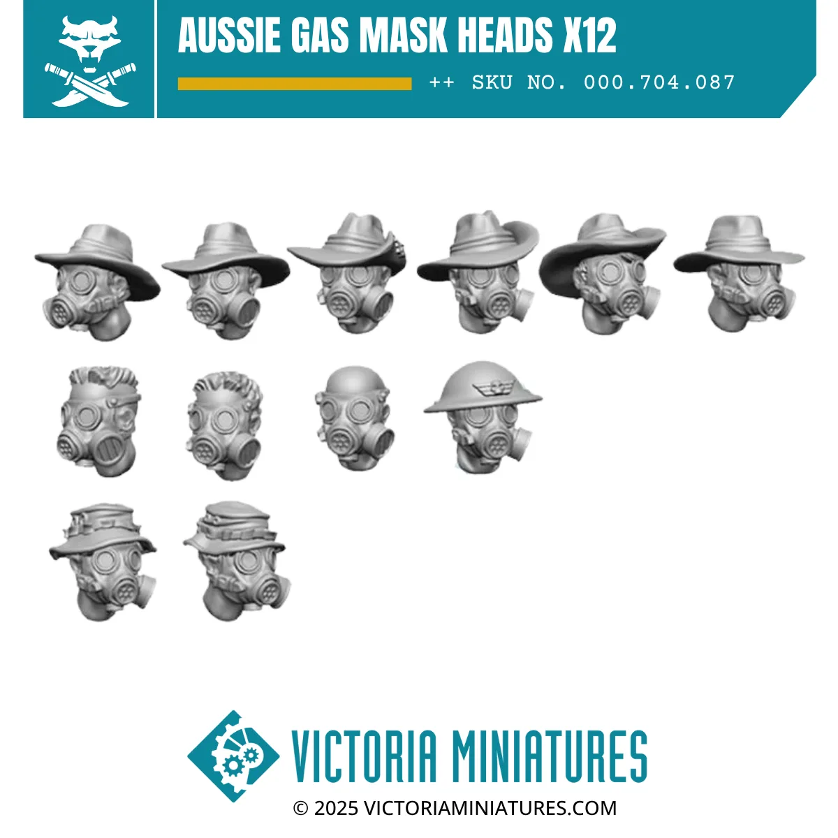 Têtes de masque à gaz australiennes