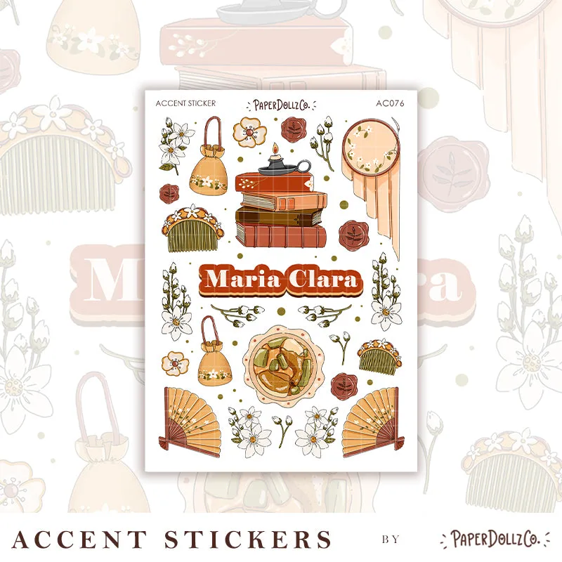 Maria Clara | Accent Sticker | PaperDollzCo | ac076