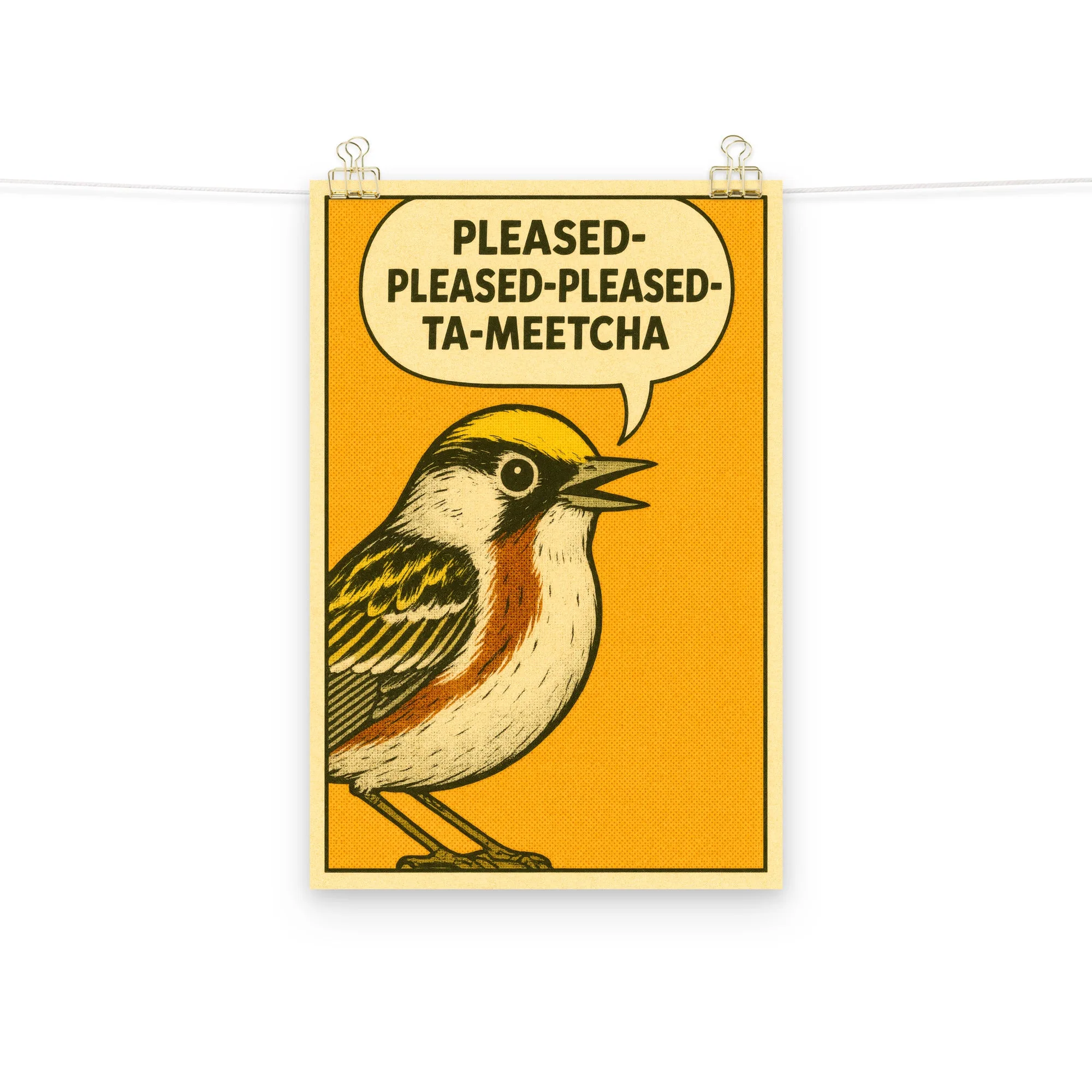 Chestnut-Sided Warbler Mnemonic Poster