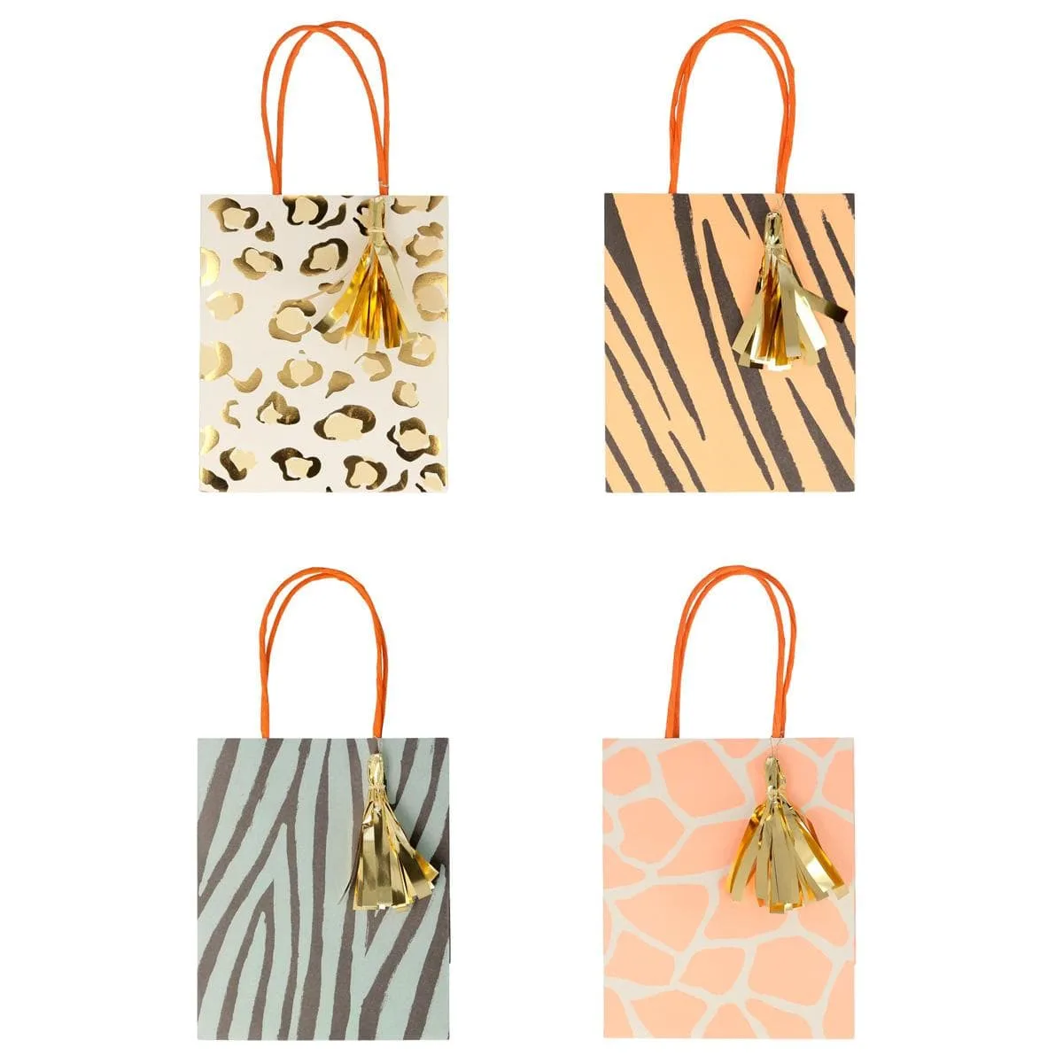 Safari Animal Print Party Bags x 8
