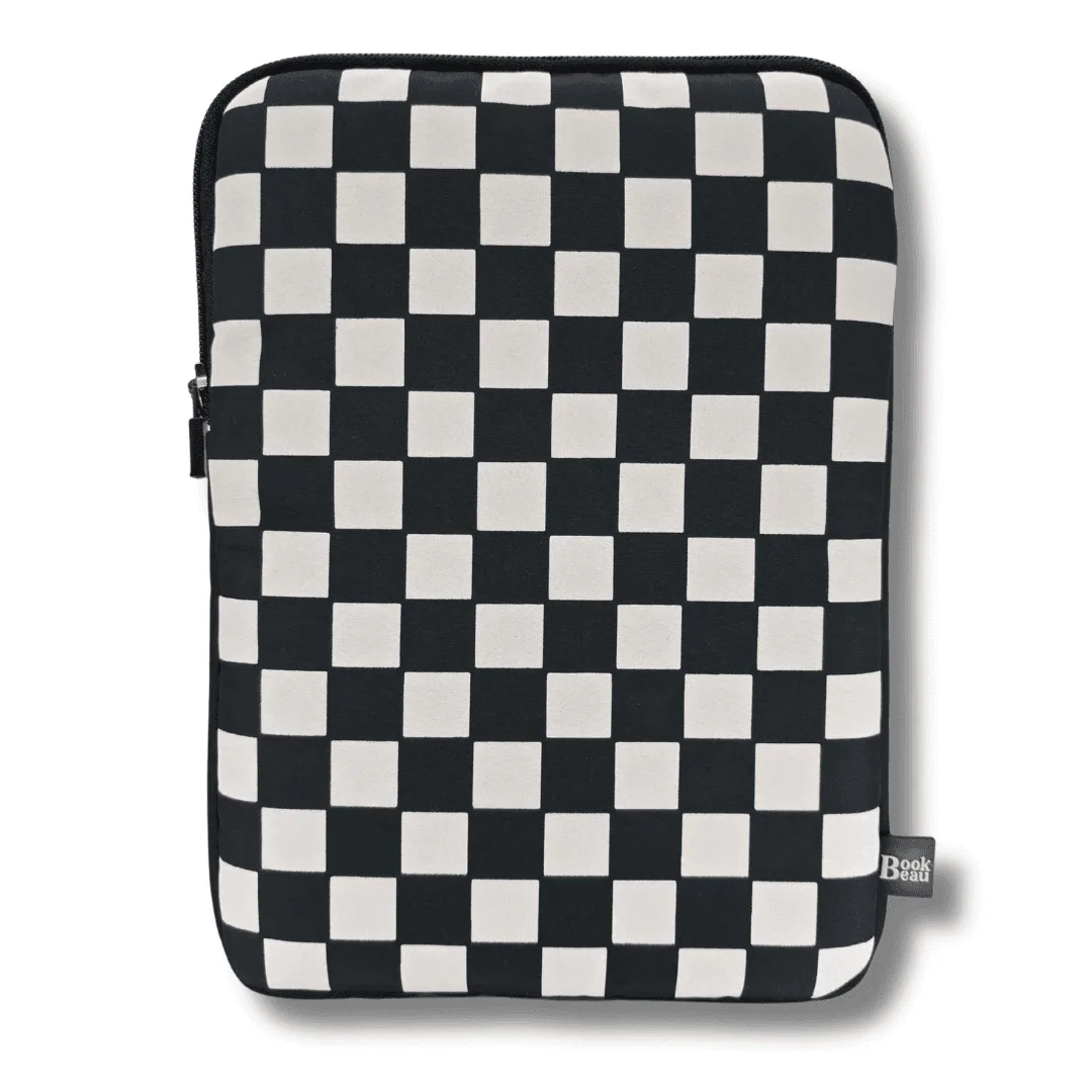 Black & White Checkers Book Sleeve