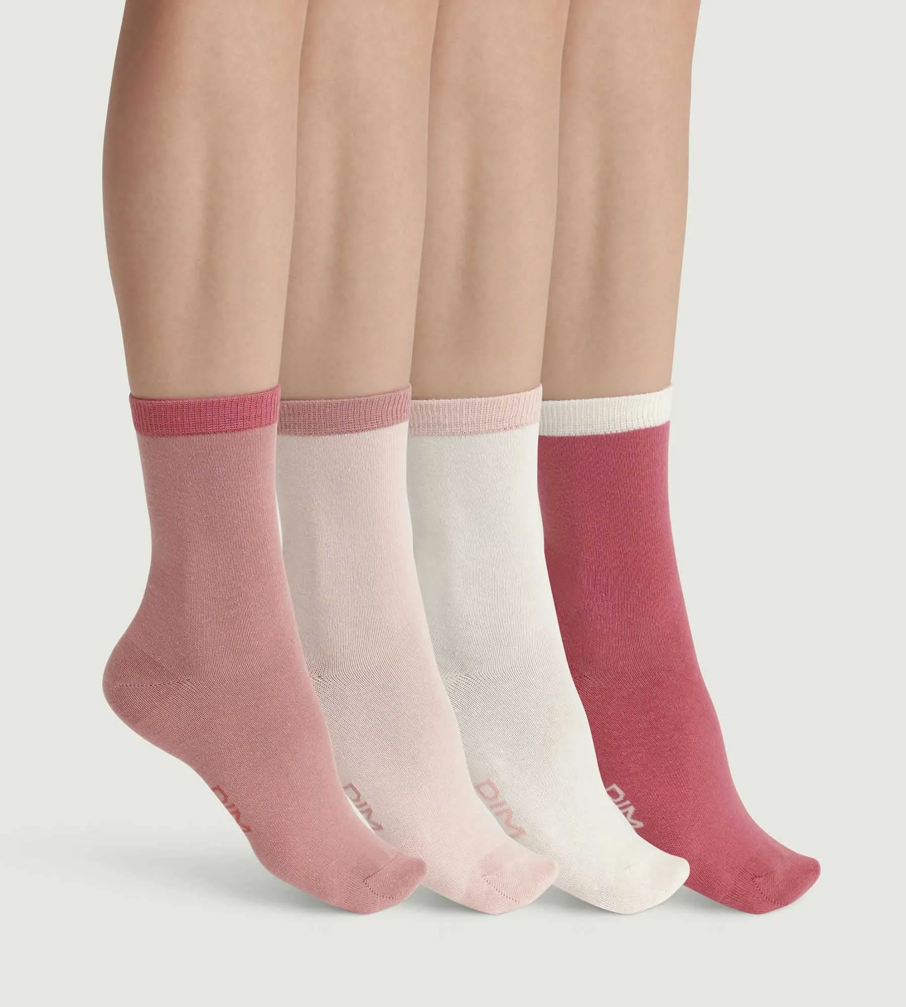 Lot de 4 paires de chaussettes femme Rose EcoDim Mode