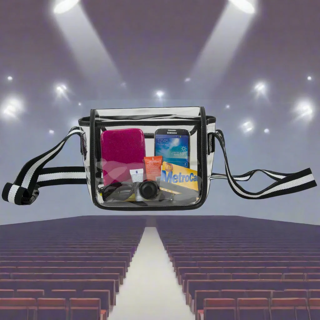 Clear Stadium Crossbody - Approved for Arenas Concerts Transparent Bag