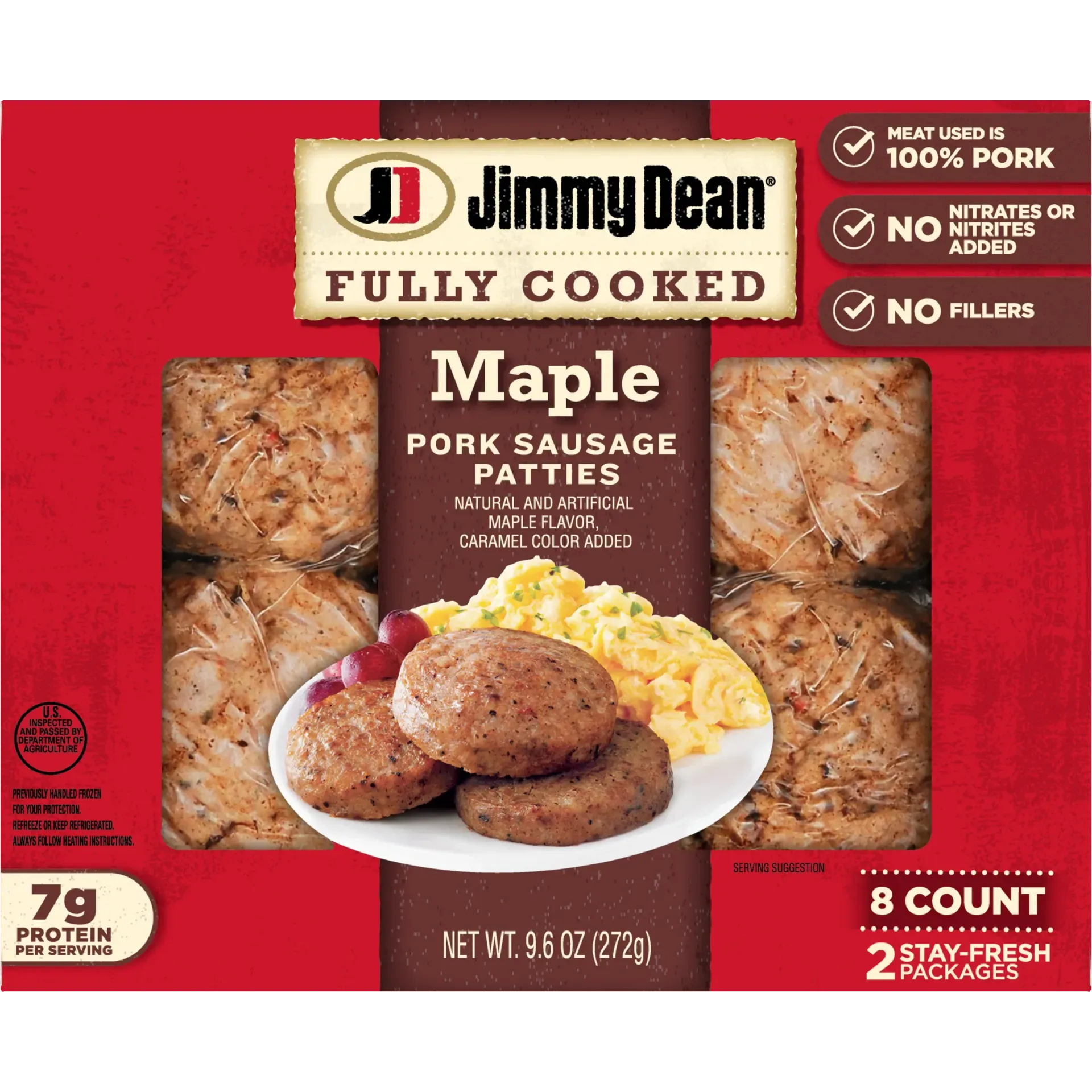 Fully Cooked Maple Pork Sausage Patties