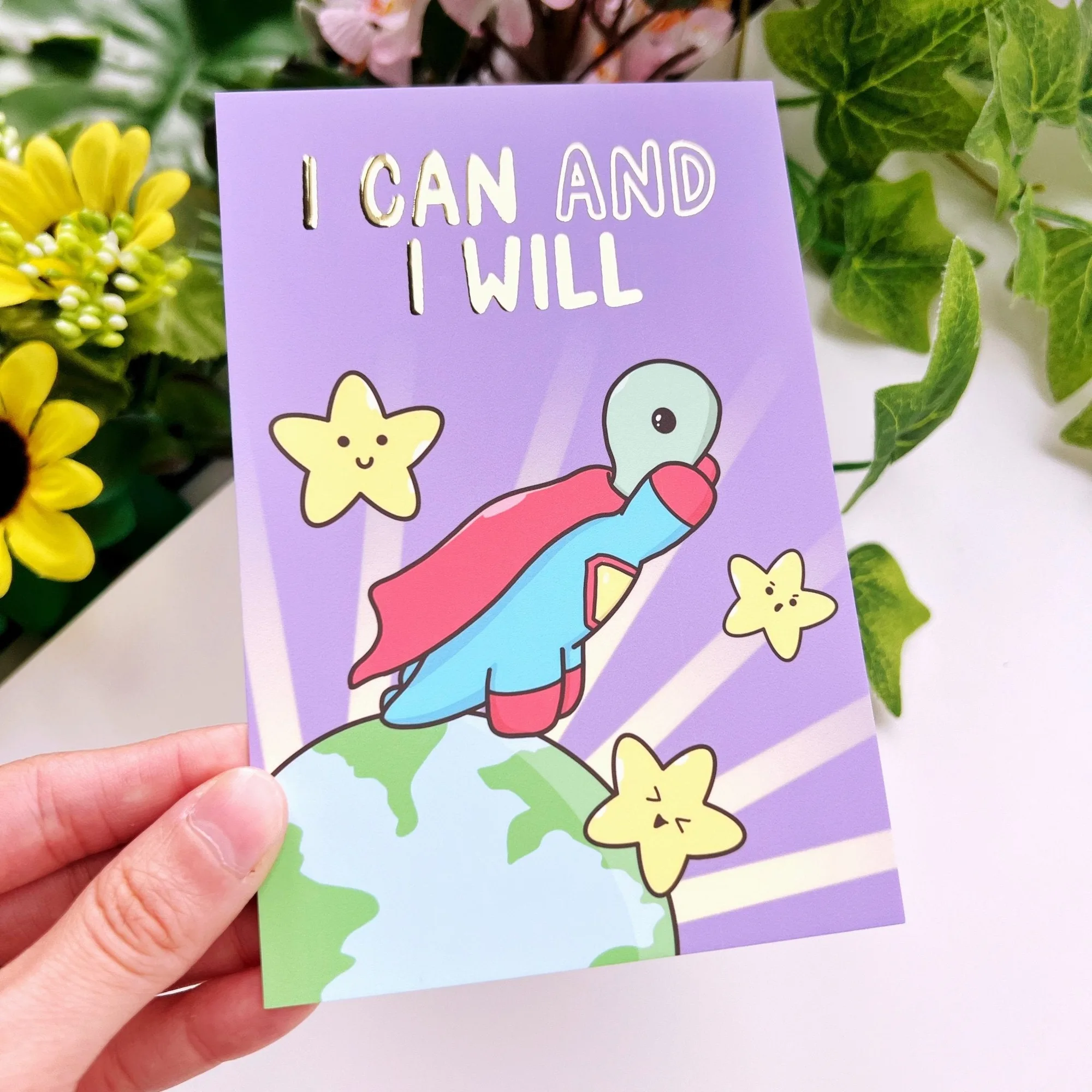 Journaling Card - I Can and I Will - Gold Foiled