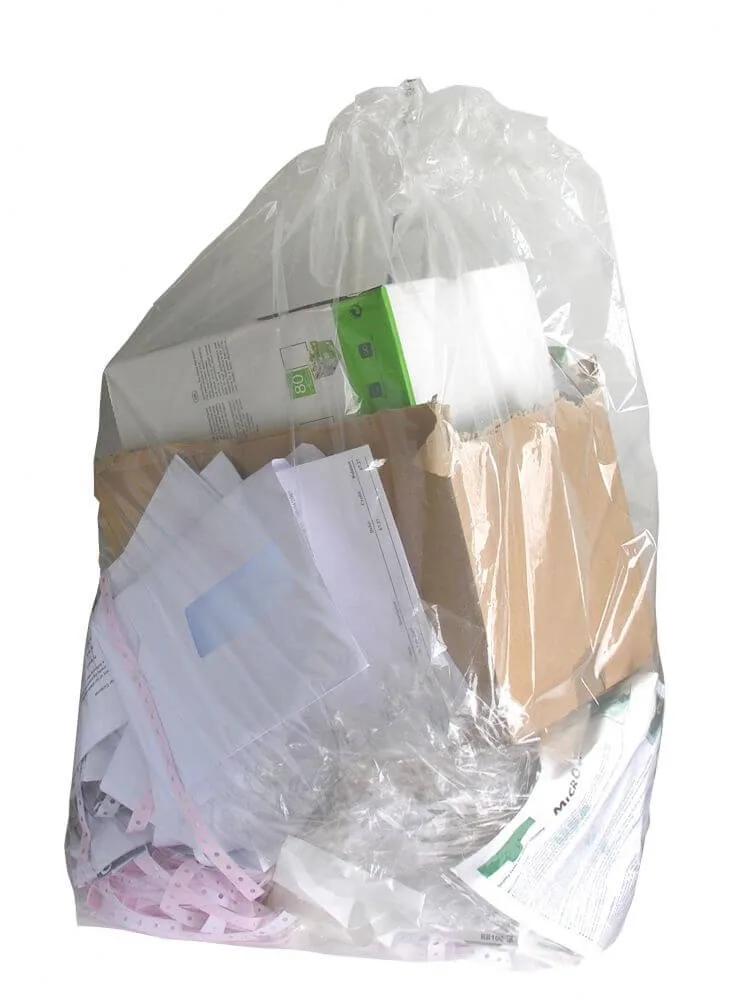 Clear Compactor Sacks Large 1×100