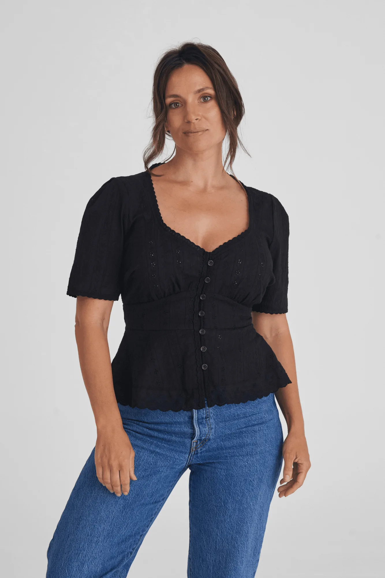 Top noisette - Noir