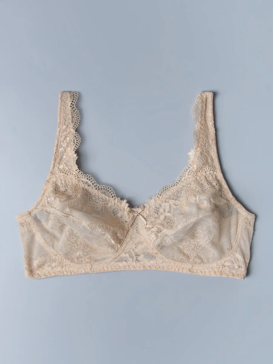 Reggiseno francese in pizzo senza ferretto, con regolatore supplementare - CIPRIA - 2440