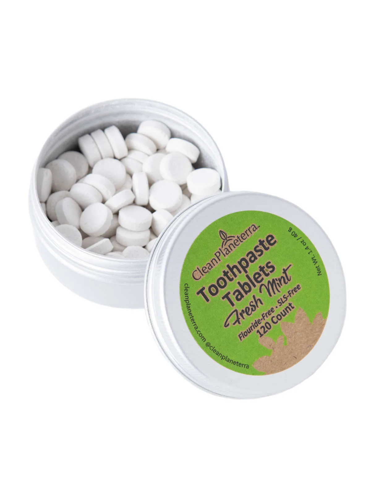 Toothpaste Tablets - Fresh Mint - Brush with Bamboo