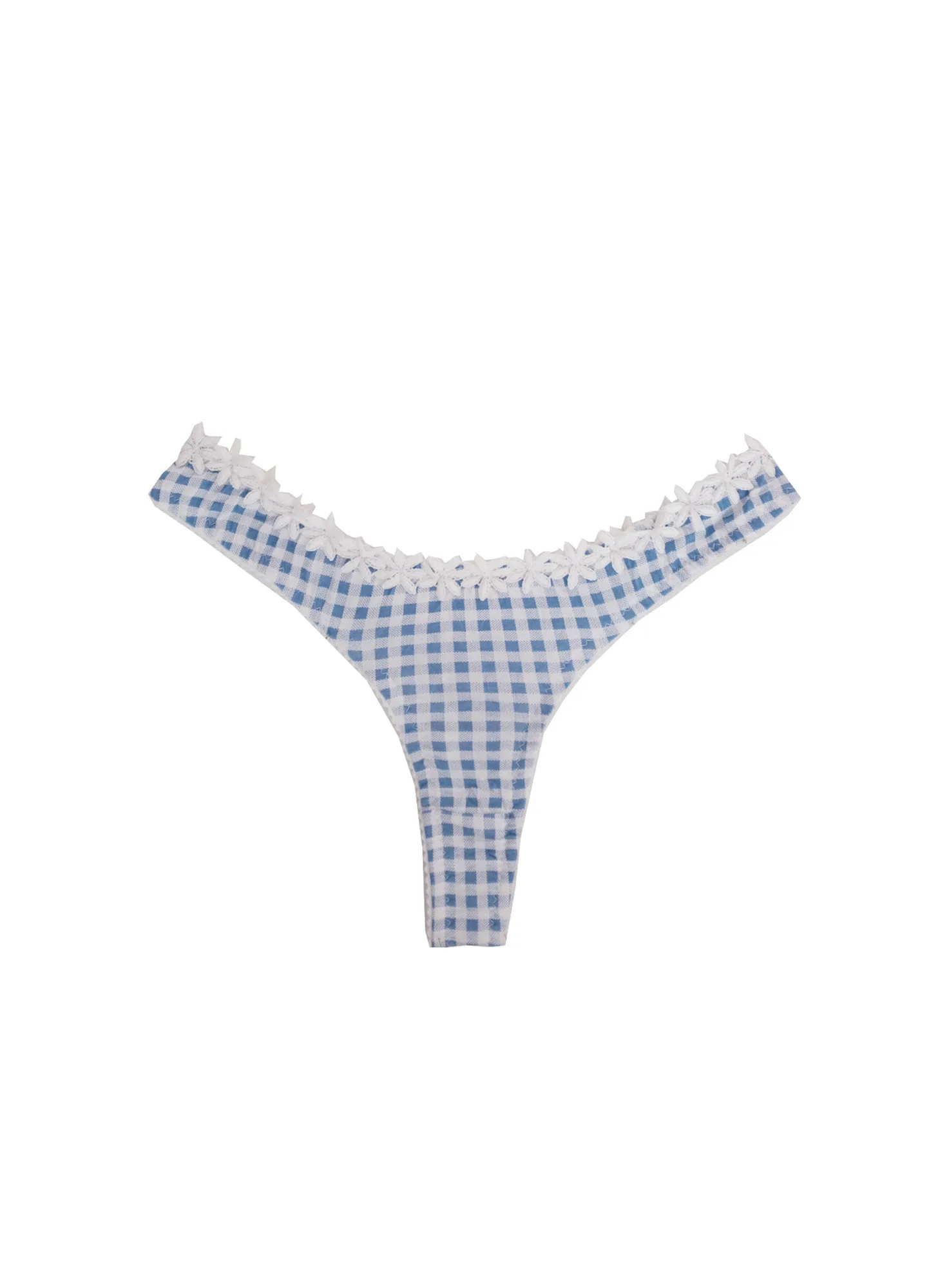 Forget me not gingham thong