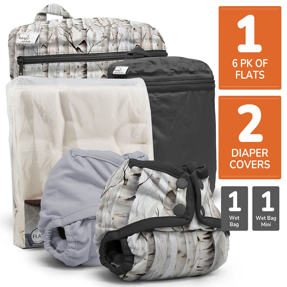 Retro Trial - Newborn Flats Cloth Diaper Bundle