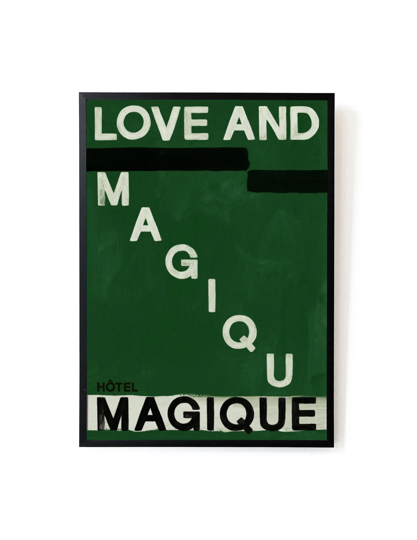 Love and Magique Green Art Print