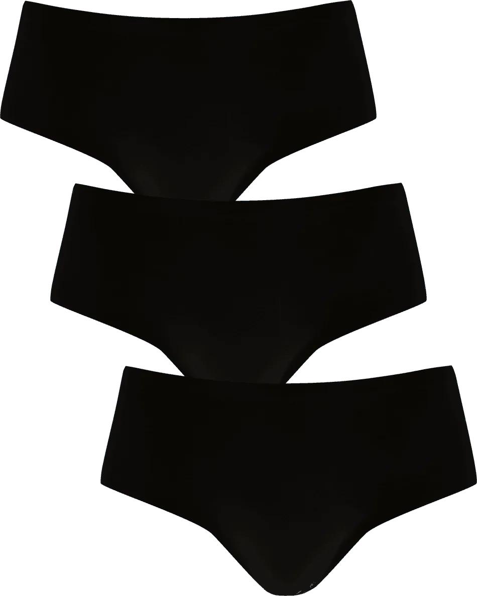 Seamless tai 3-pack cotton - Black