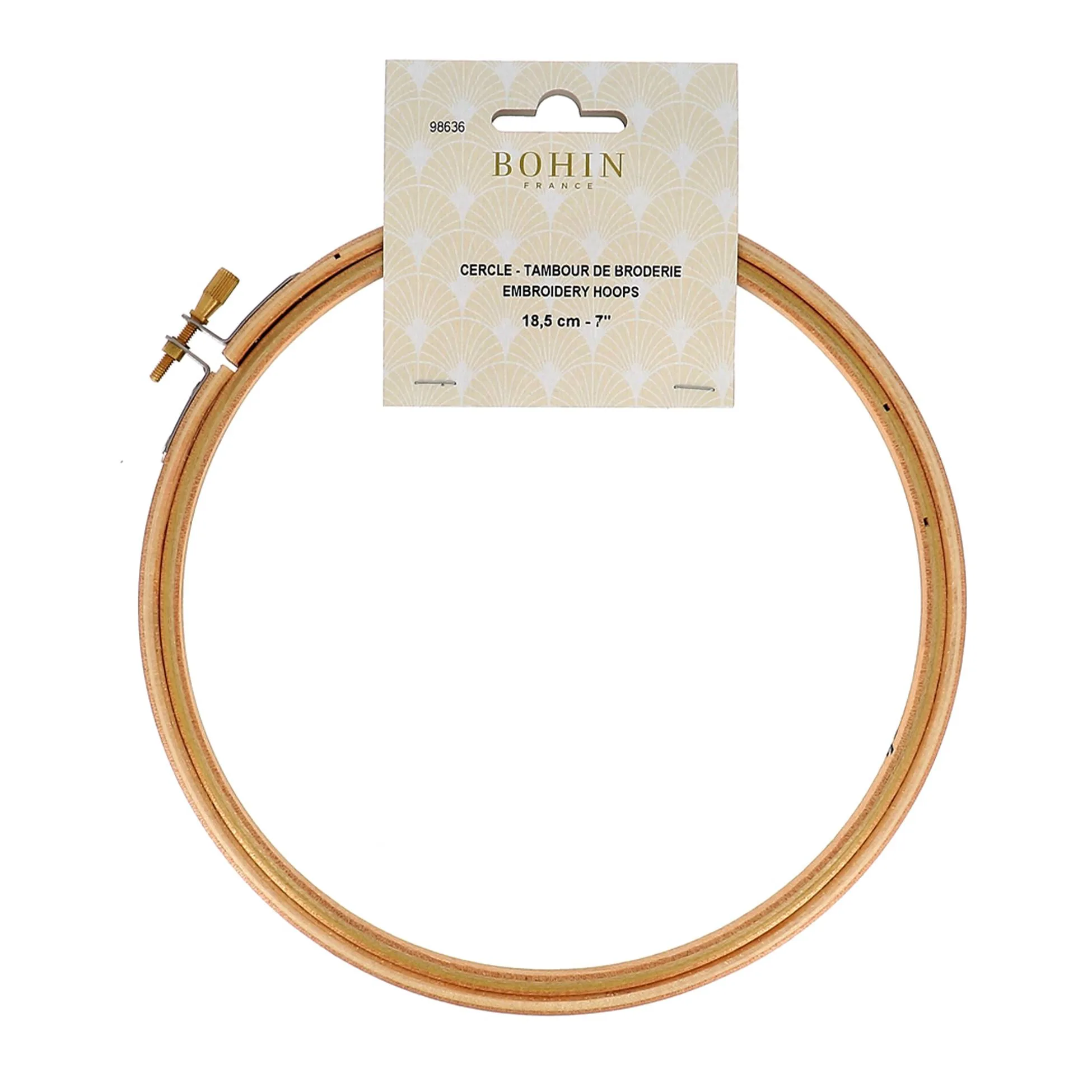 BOHIN Bastidor de bordar de madera | 18,5 cm - 7''