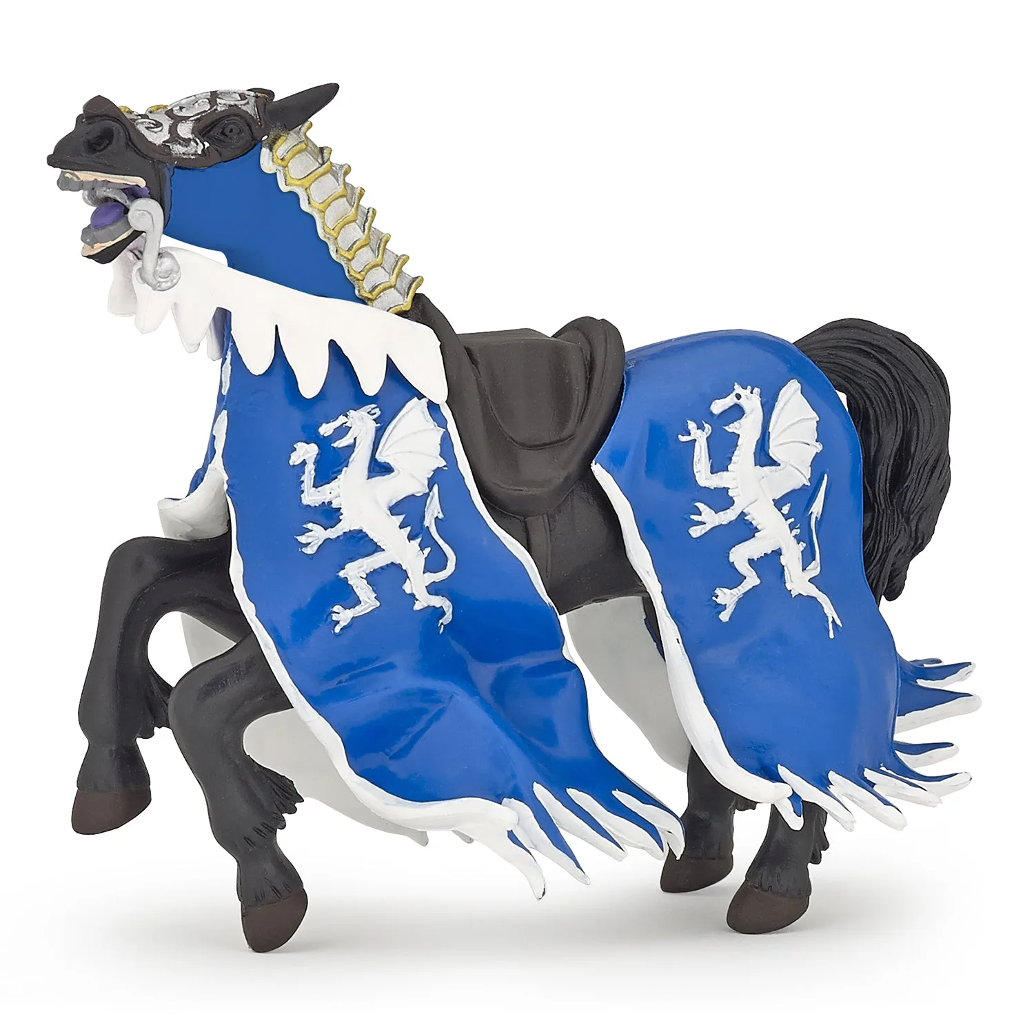 Figurina Cavallo del Re con Drago Blu