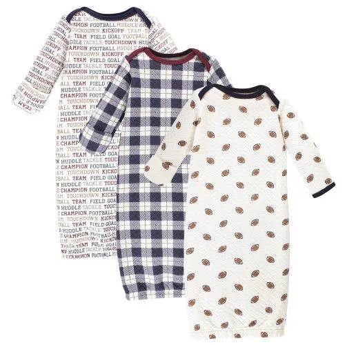 Hudson Baby Cotton Gowns 3 Pack