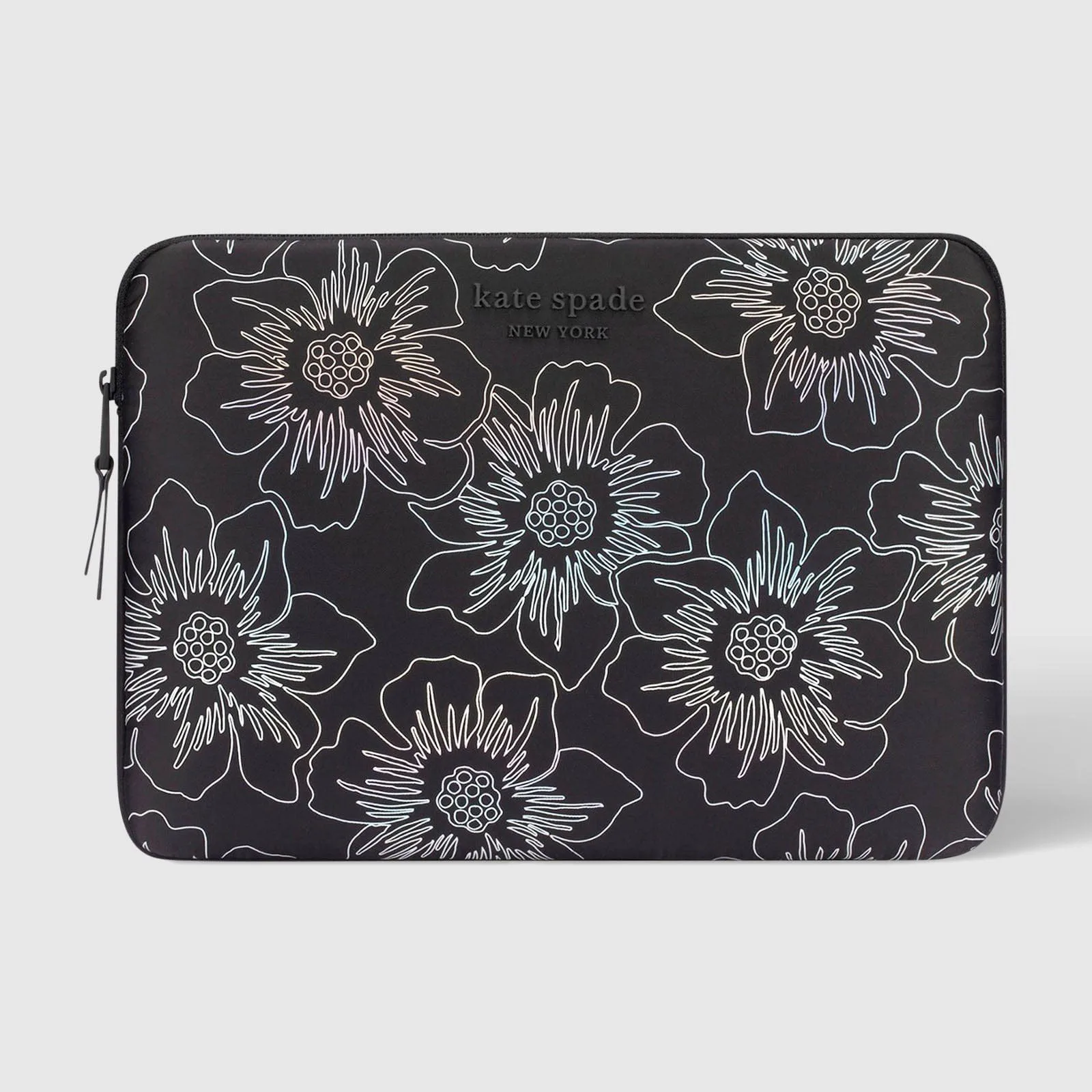 kate spade new york 蜀葵虹彩黑羽絨筆電保護套 - 16吋
