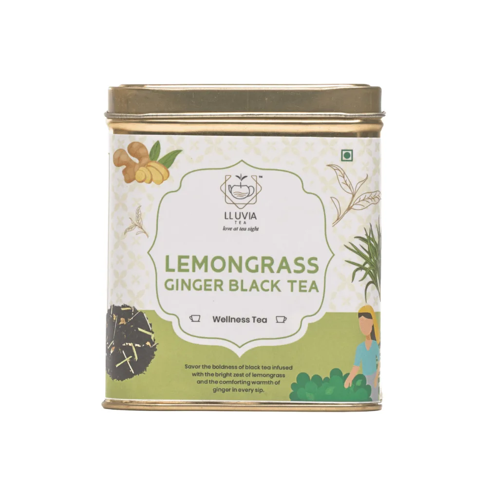 Lemongrass Ginger Black Tea - Desintoxica | Alivia el estrés | Pérdida de peso (70g)