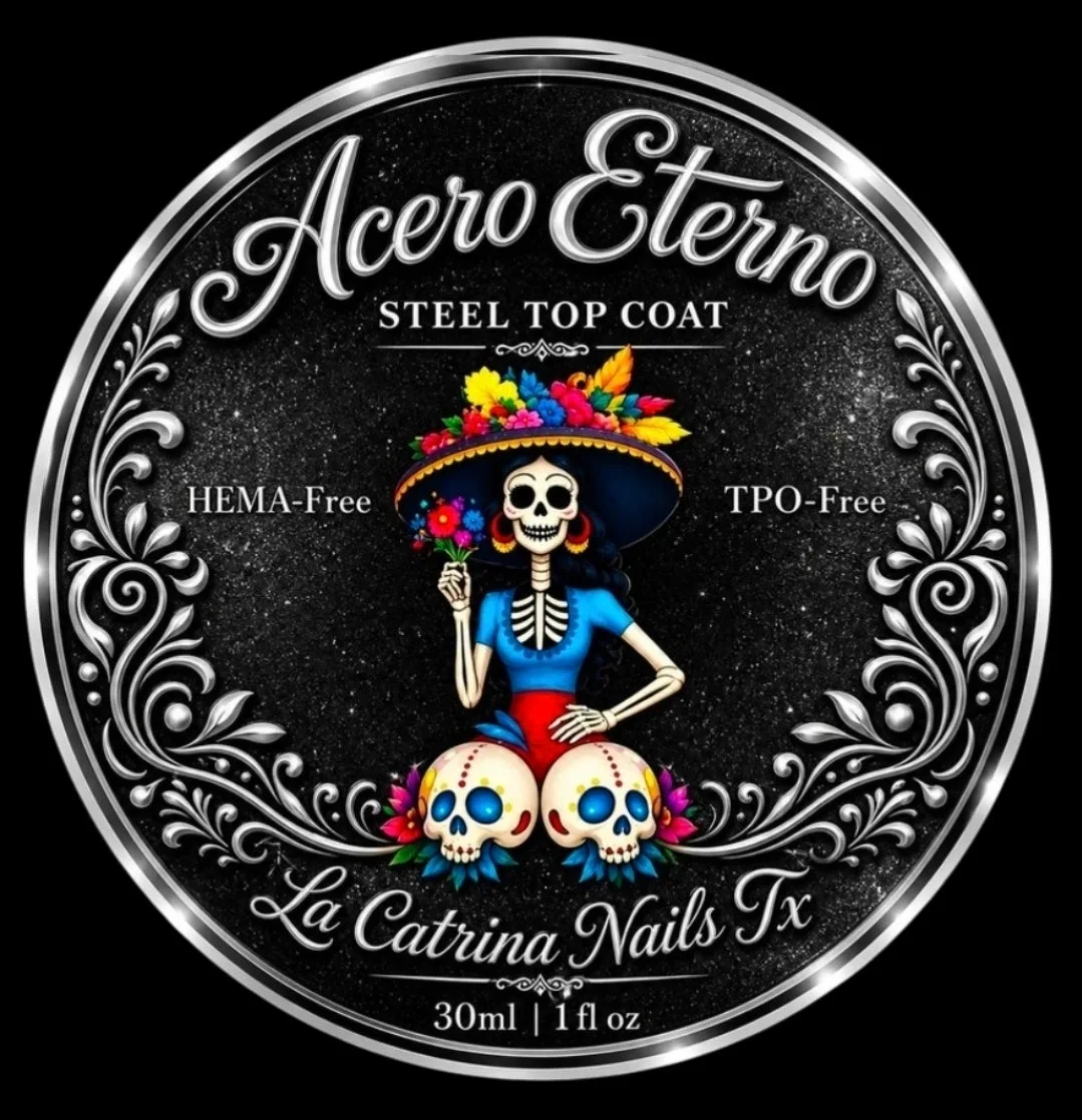 30ml Acero Eterno | Steel Top Coat~HEMA-Free and TPO Free Gel polish