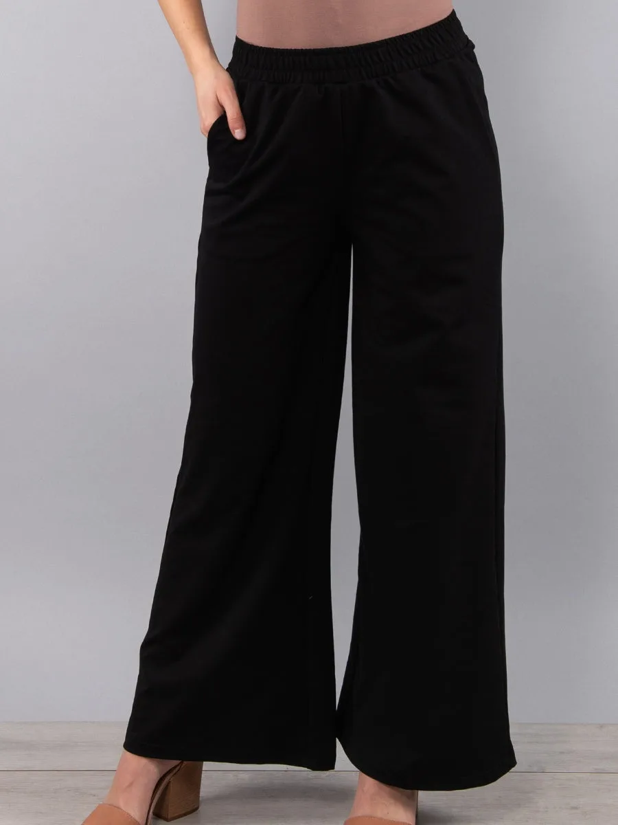 Pantalone largo con tasche - NERO - GS03