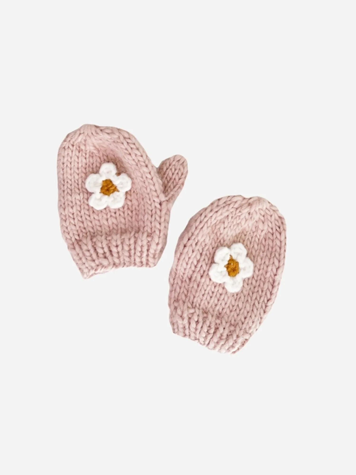 Flower Knit Mittens